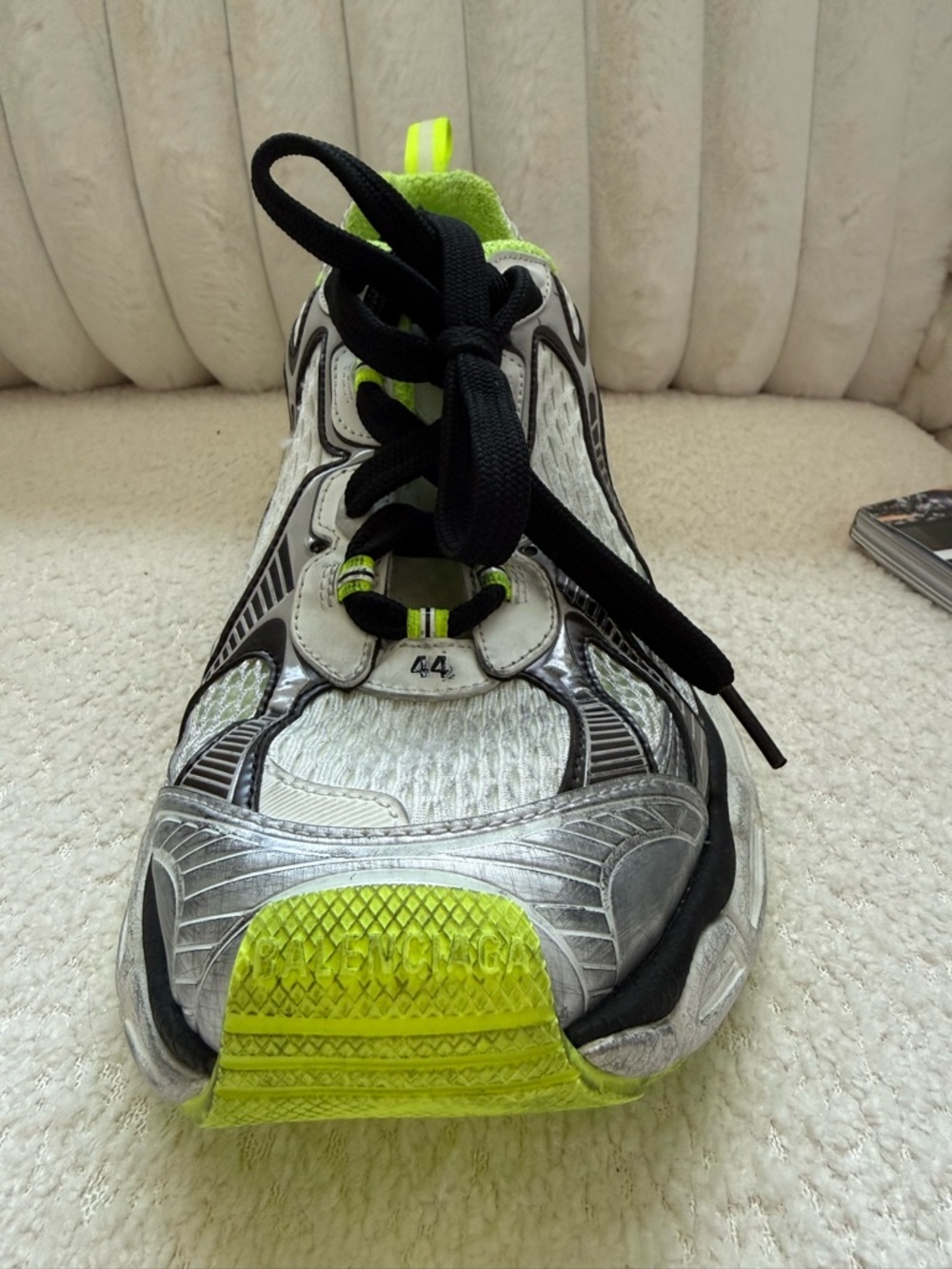 Balenciaga 3XL sneakers in a white, black, and fluo yellow colorway - Picture 3 of 6
